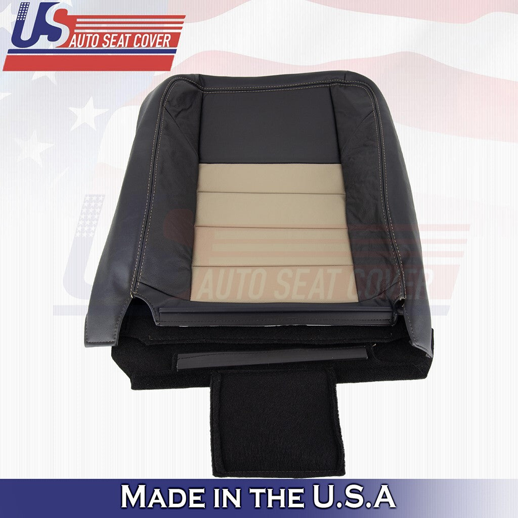 2nd Row Driver Top Seat Cover Black/Tan Fits 2005 Ford Excursion Eddie Bauer