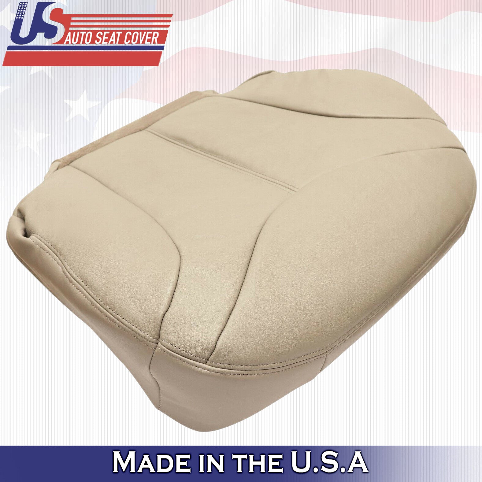 1999 2000 For GMC Yukon XL SLT SLE Passenger Bottom Leather Seat Cover Tan
