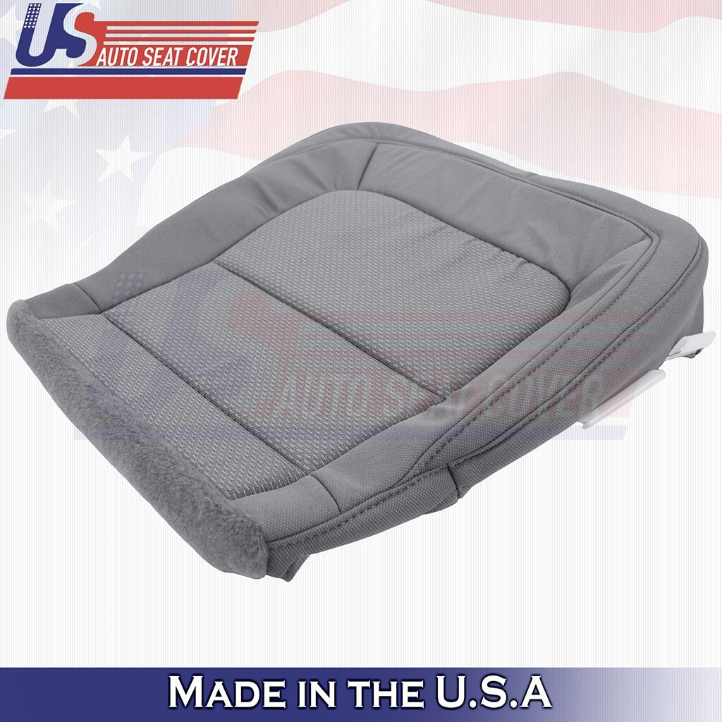 2015 to 2021 For Chevy Colorado Front Passenger Bottom Cloth Seat Cover Gray