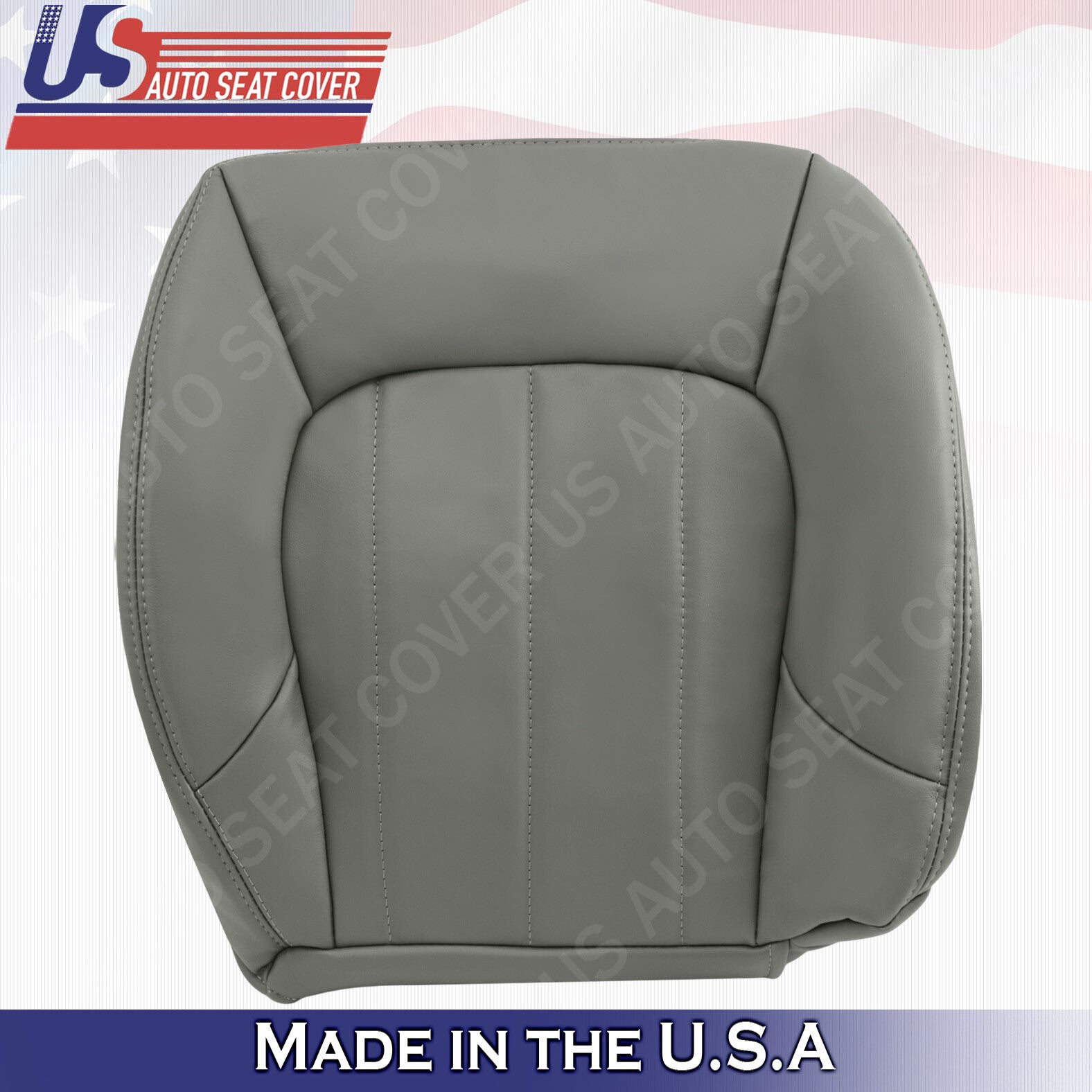 2002 to 2009 GMC ENVOY SLT XL DRIVER & PASSENGER BOTTOM LEATHER SEAT COVERS GRAY