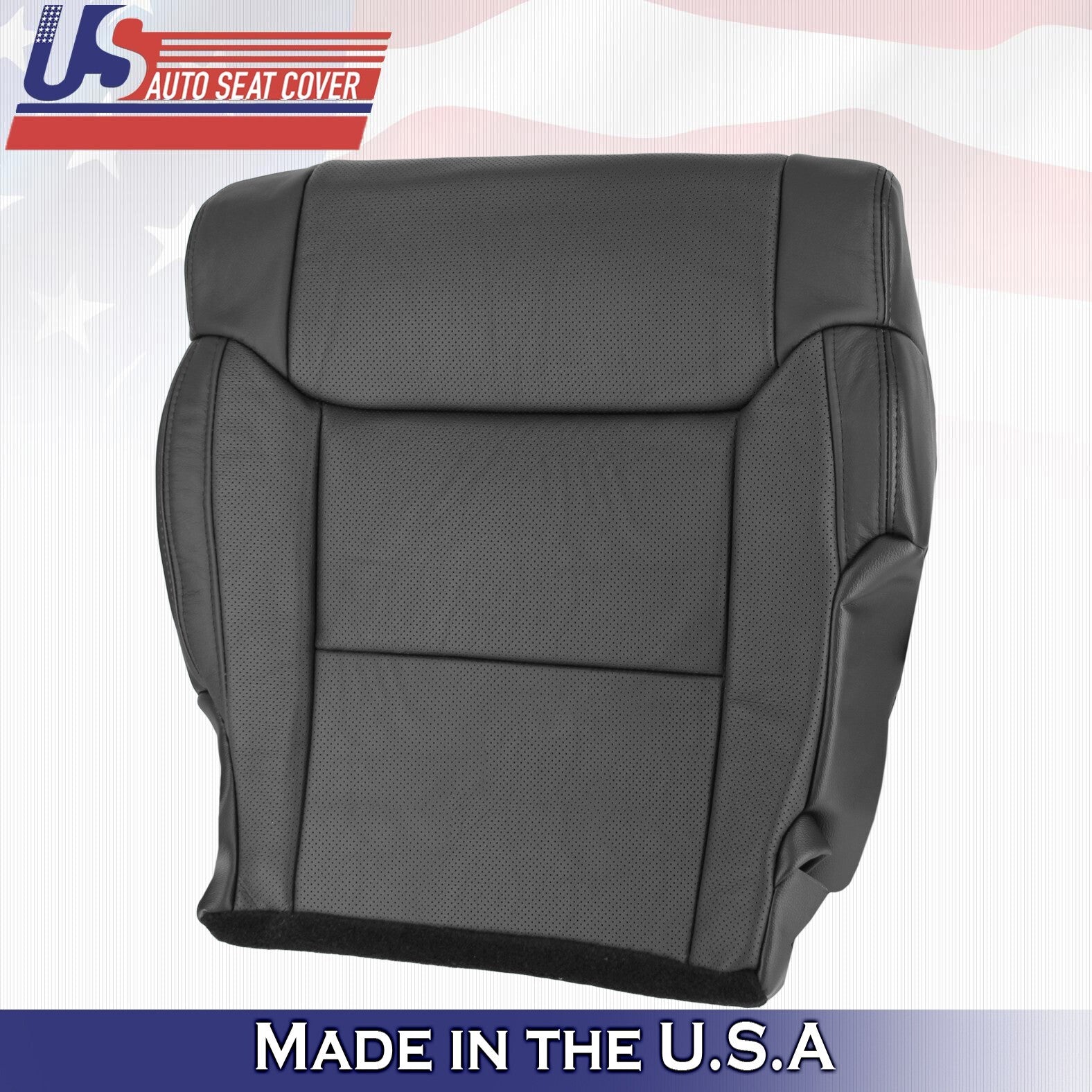 2016 2017 2018 For Toyota Tundra Driver Passenger Bottom Leather Seat Covers BLK