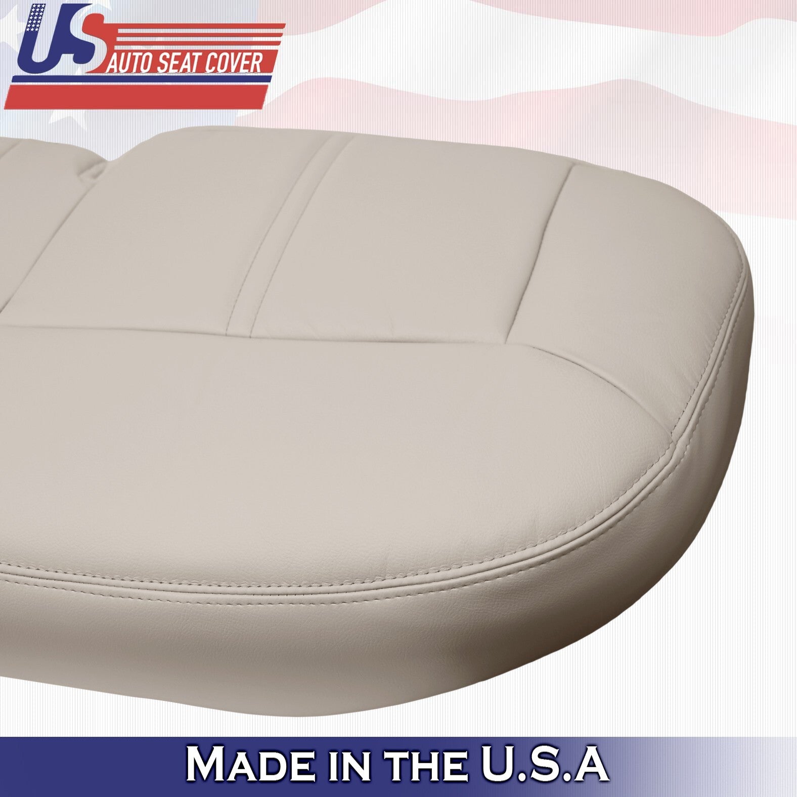 2003 2004 2005 For Lincoln Town Car Rear Bench Bottom Leather Cover Lt Parchment