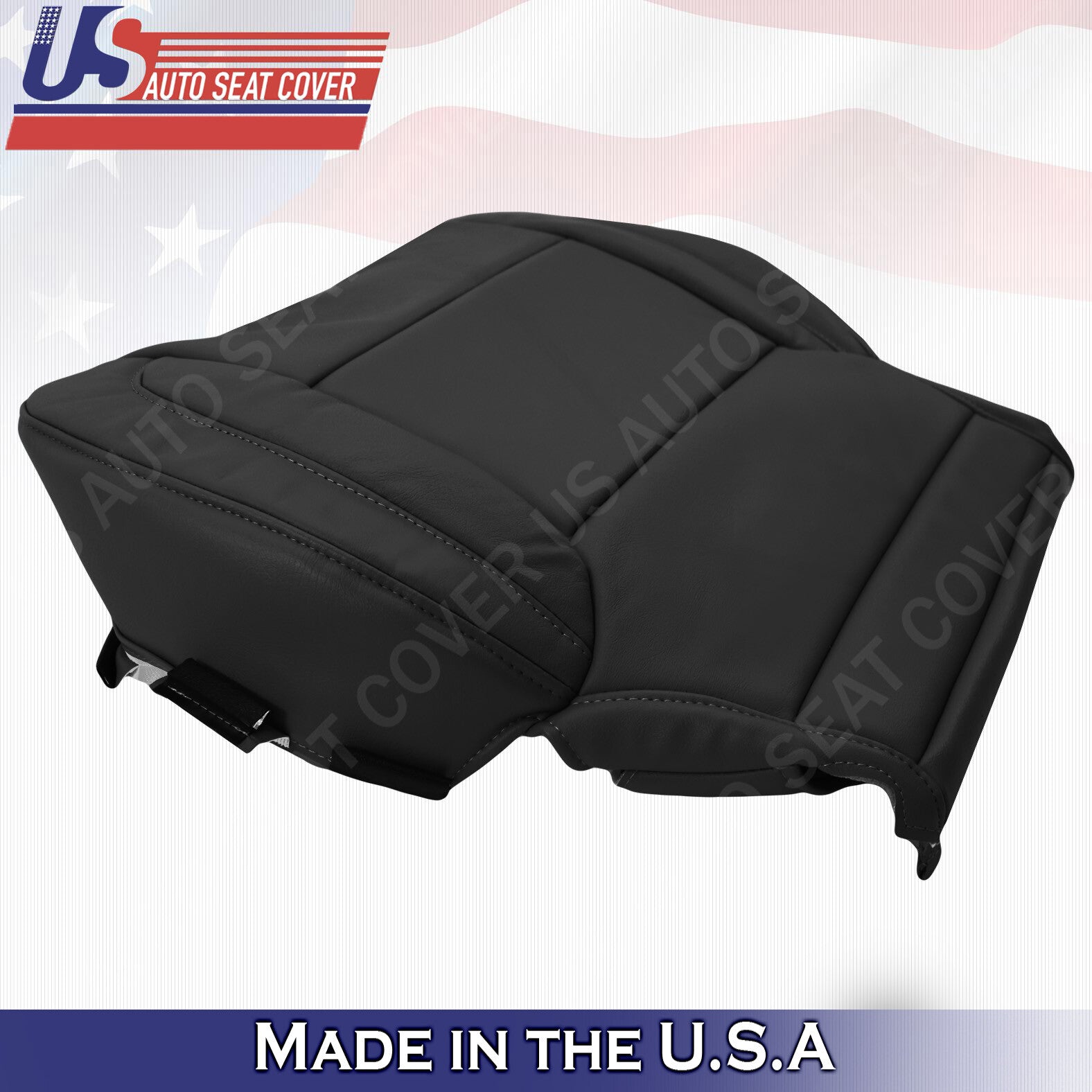 2015-2018 Chevy/GMC Tahoe, Suburban, Driver Bottom Leather Seat Cover Black