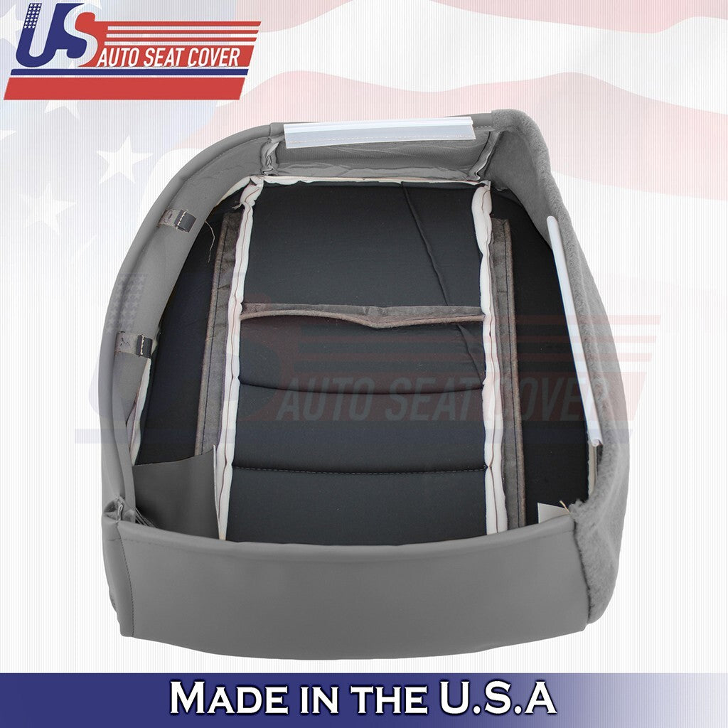 1997-2006 FITS Jeep Wrangler Passenger Bottom Leather Seat Cover Mist Gray