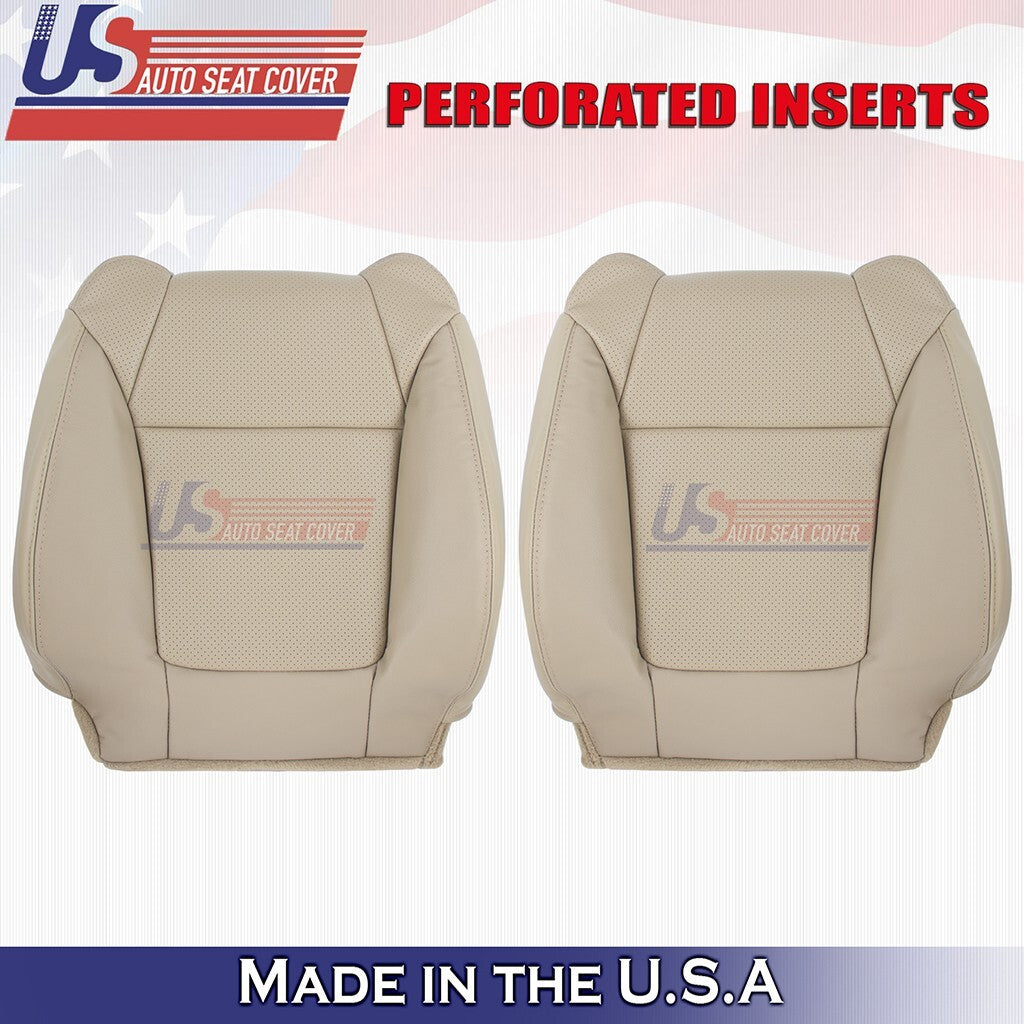 2001 to 2003 For Acura CL Type-S Front Set Top&Bottom Leather Perf Cover Tan