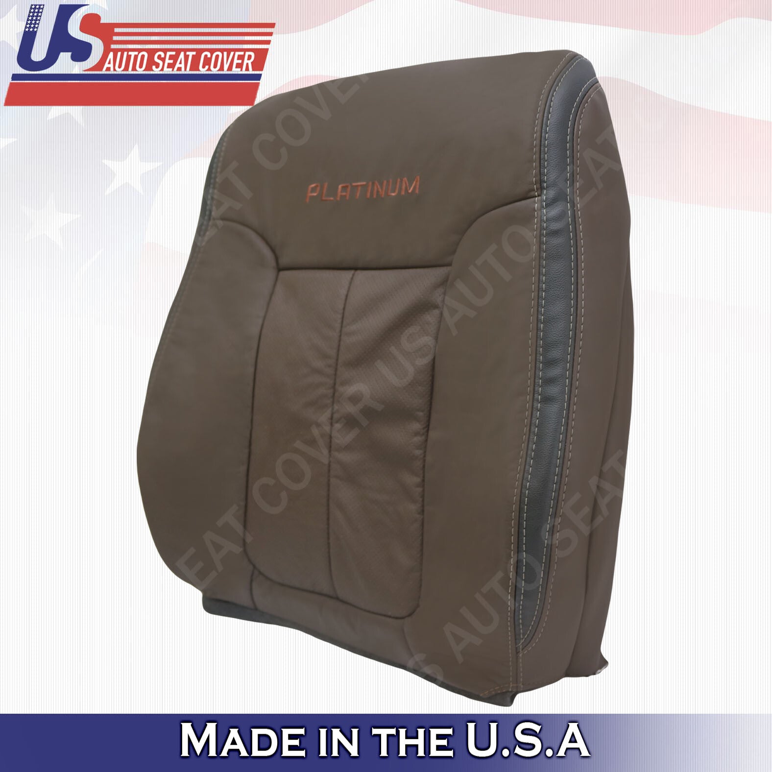 Fits For Ford F-150 2011 2012 Platinum Edition Passenger Top Leather Cover Brown