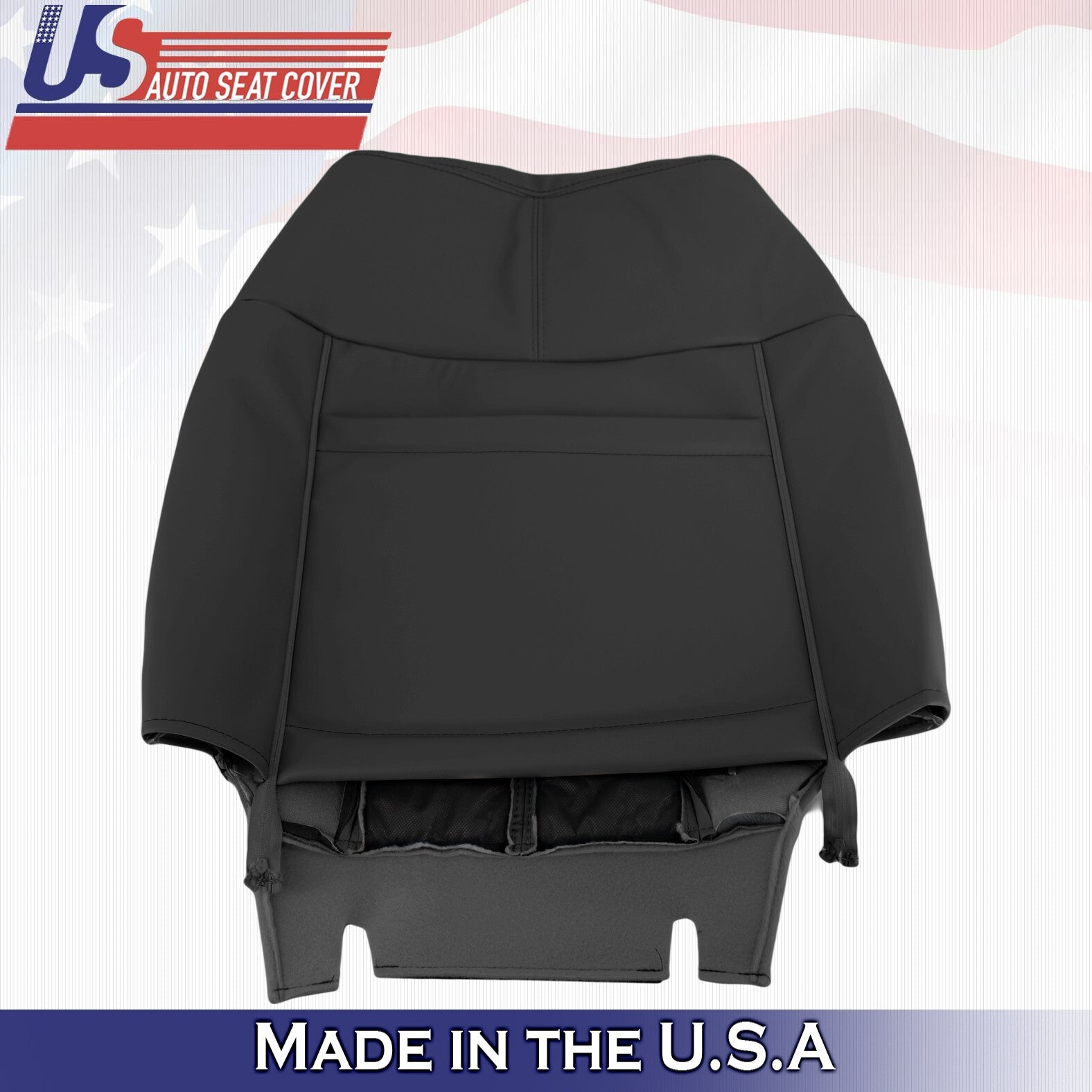 2013 2014 For Ford F250 F350 Lariat Driver Passenger Top Leather Seat Covers BLK