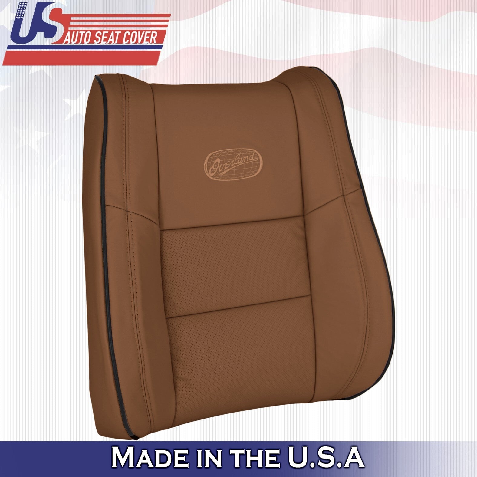 2019 2020 For Jeep Grand Cherokee OVERLAND Front Driver Top Leather Cover Brown