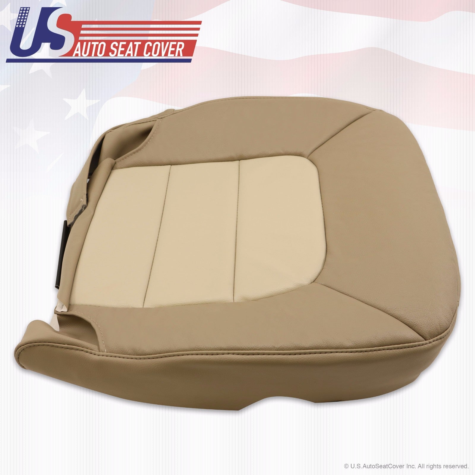2003 2004 Expedition Eddie Bauer Passenger Bottom Leather Seat- Cover 2-Tone Tan