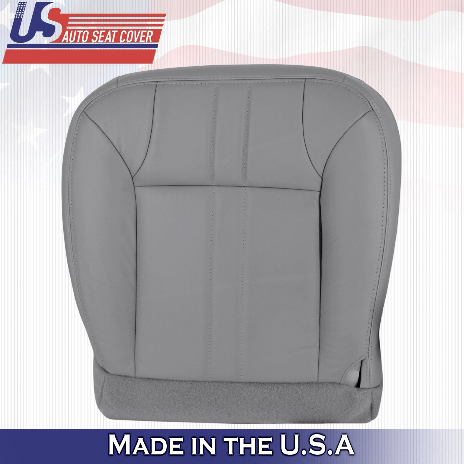 2000 For Ford Excursion XLT Driver Top Bottom & Armrest Leather Seat Covers Gray