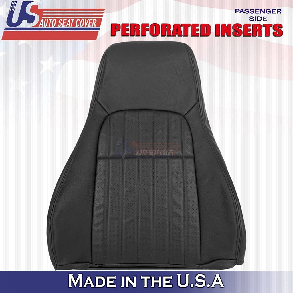 1997 to 2002 For Chevy Camaro Driver&Passenger Bottoms &Tops Leather Cover Black
