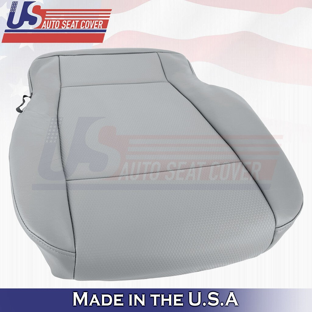 2017 to 2021 Fits Ford F250 WT Driver Bottom Synthetic Leather Seat Cover Gray