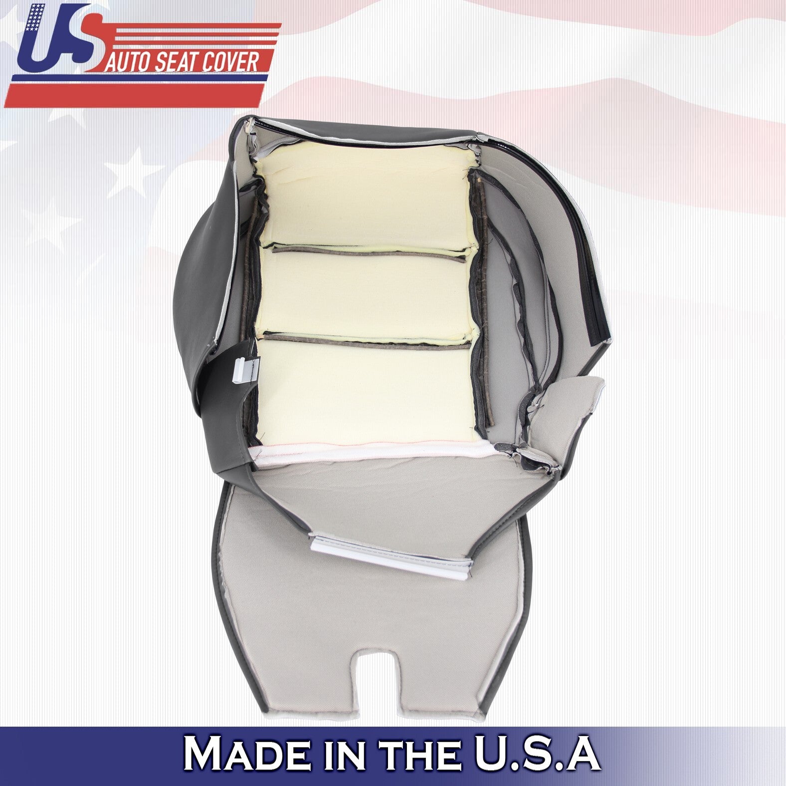 2005 to 2015 For Nissan Armada Titan Passenger Top & Bottom Leather Covers Gray