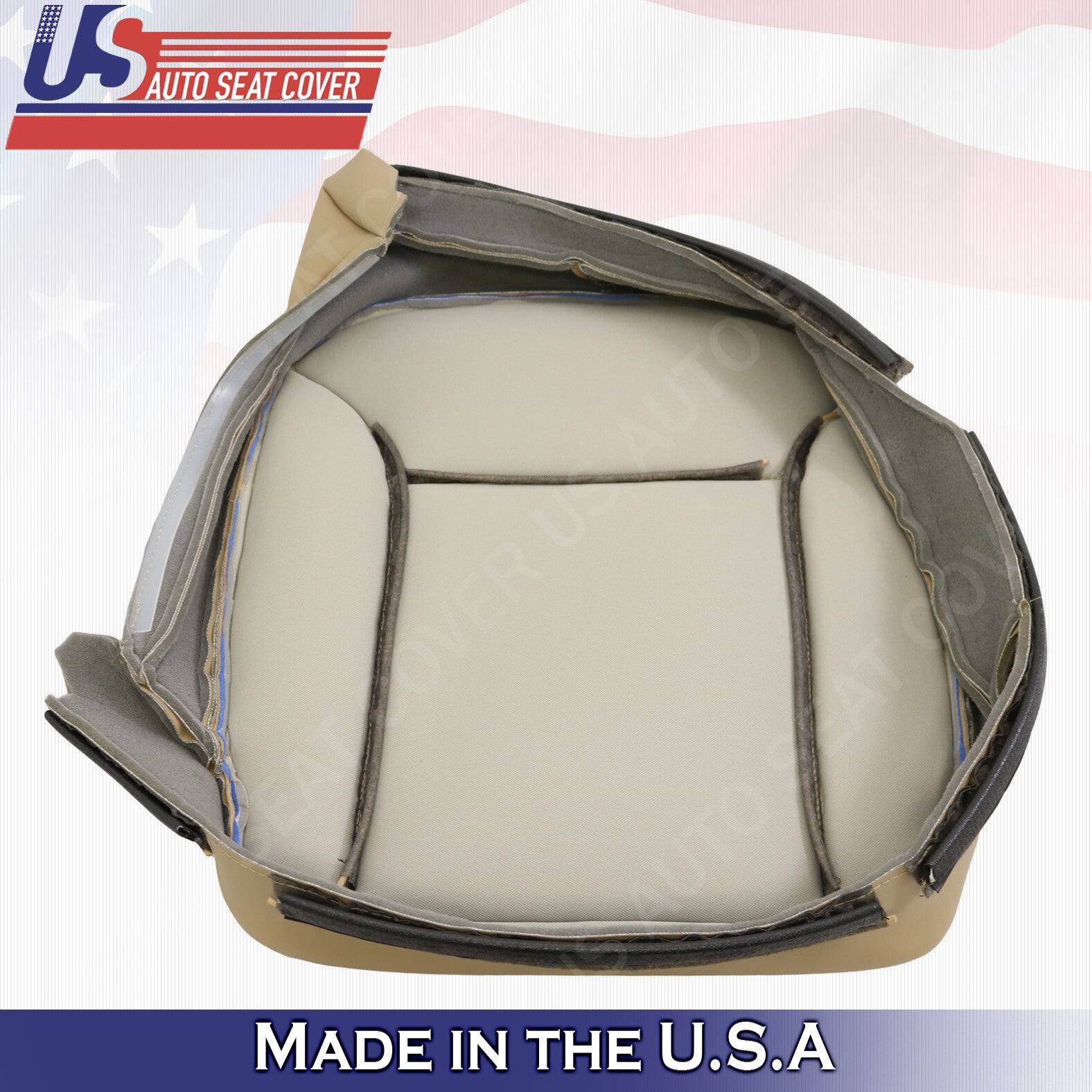 2010 2011 2012 Fits Mercedes Benz GL Passenger Bottom Leather Seat Cover Tan