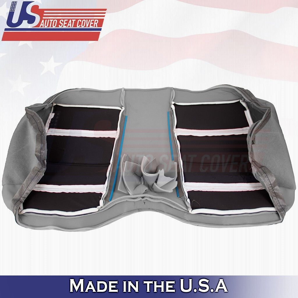 1999 to 2004 Fits Ford Mustang V6 Rear Bench Bottom Leather Seat Cover Gray