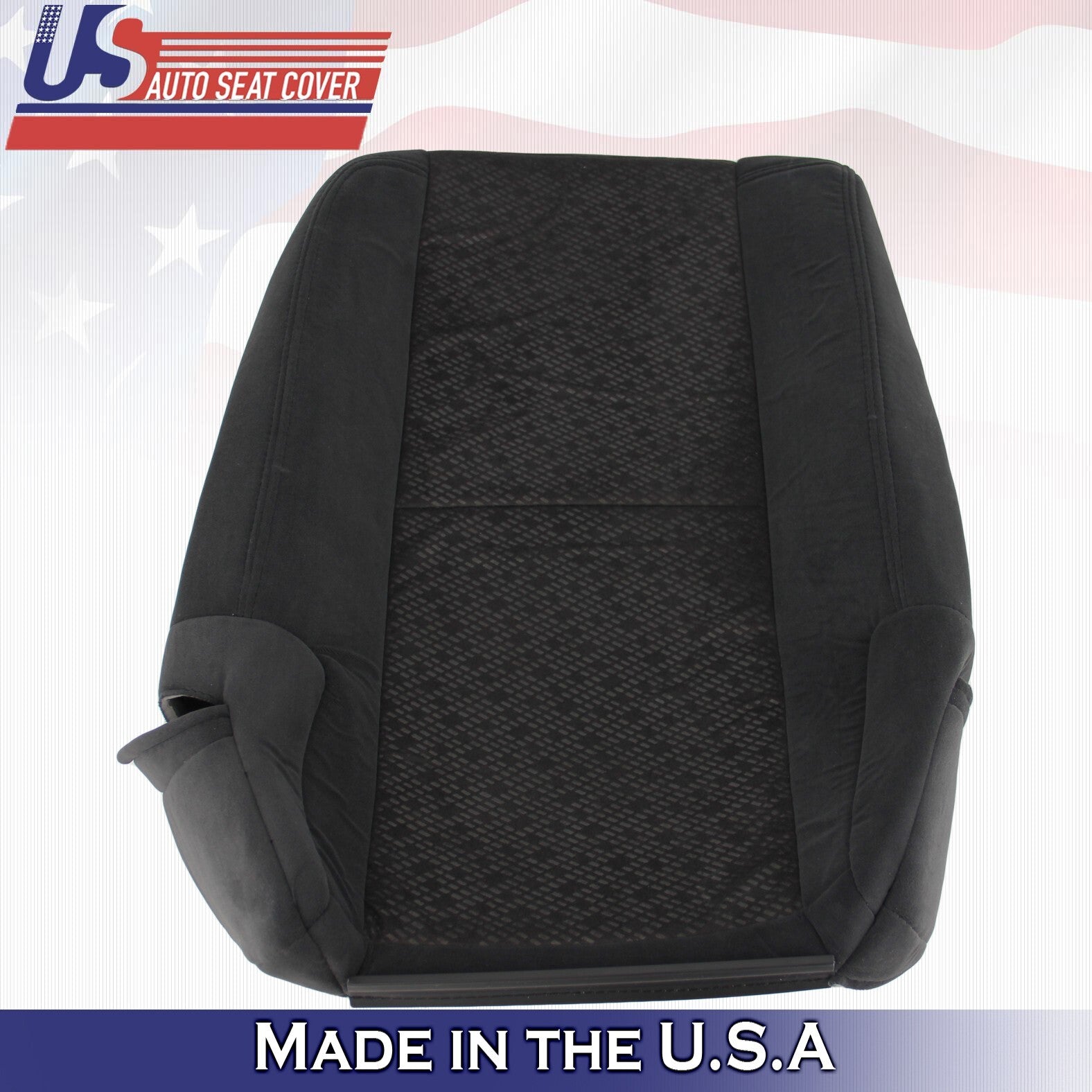 2009 For GMC Sierra 1500 2500 3500 2nd Row Driver Passenger Top Cloth Covers BLK
