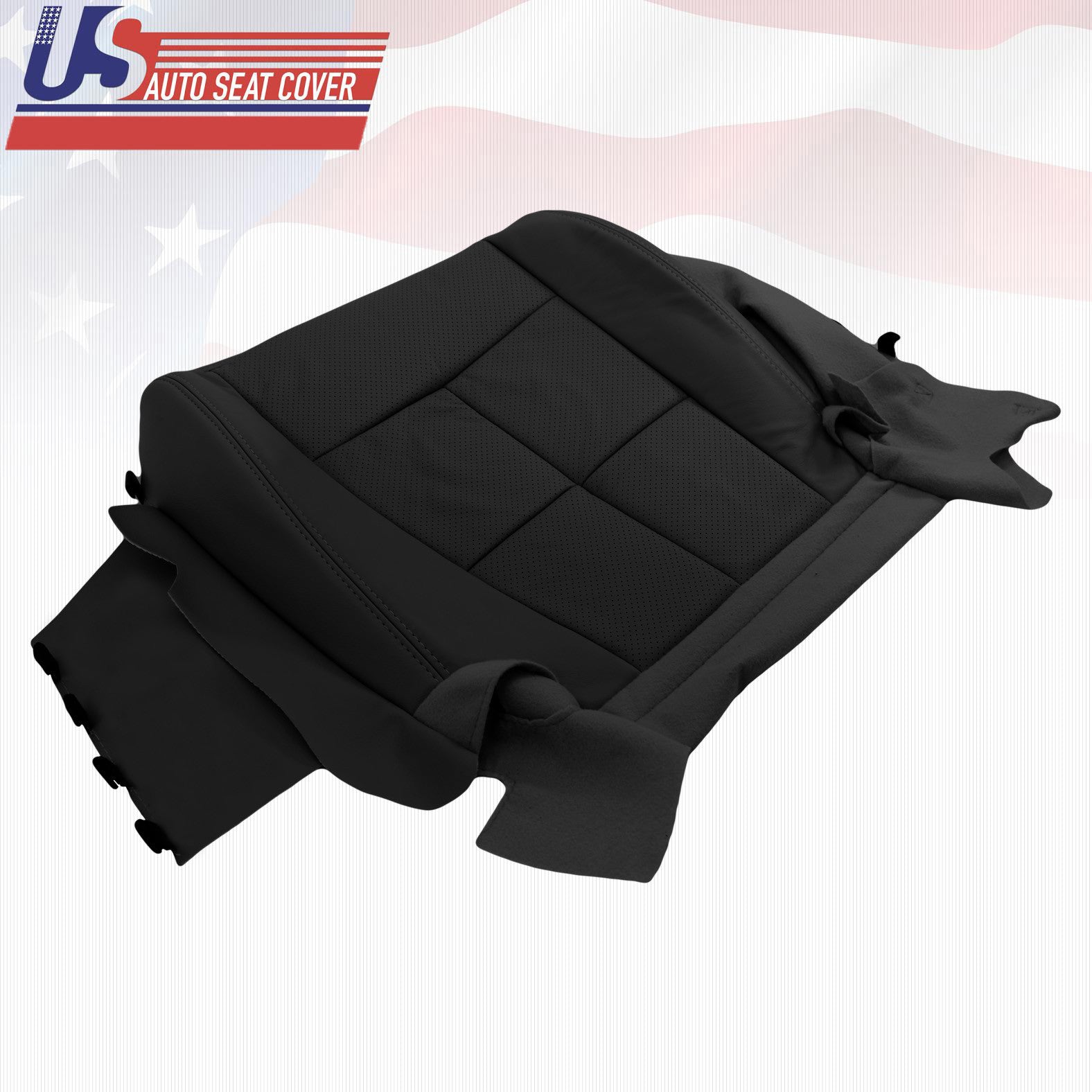 07-12 Lincoln Ultimate Driver Bottom Seat Cover in Leather Charcoal Black