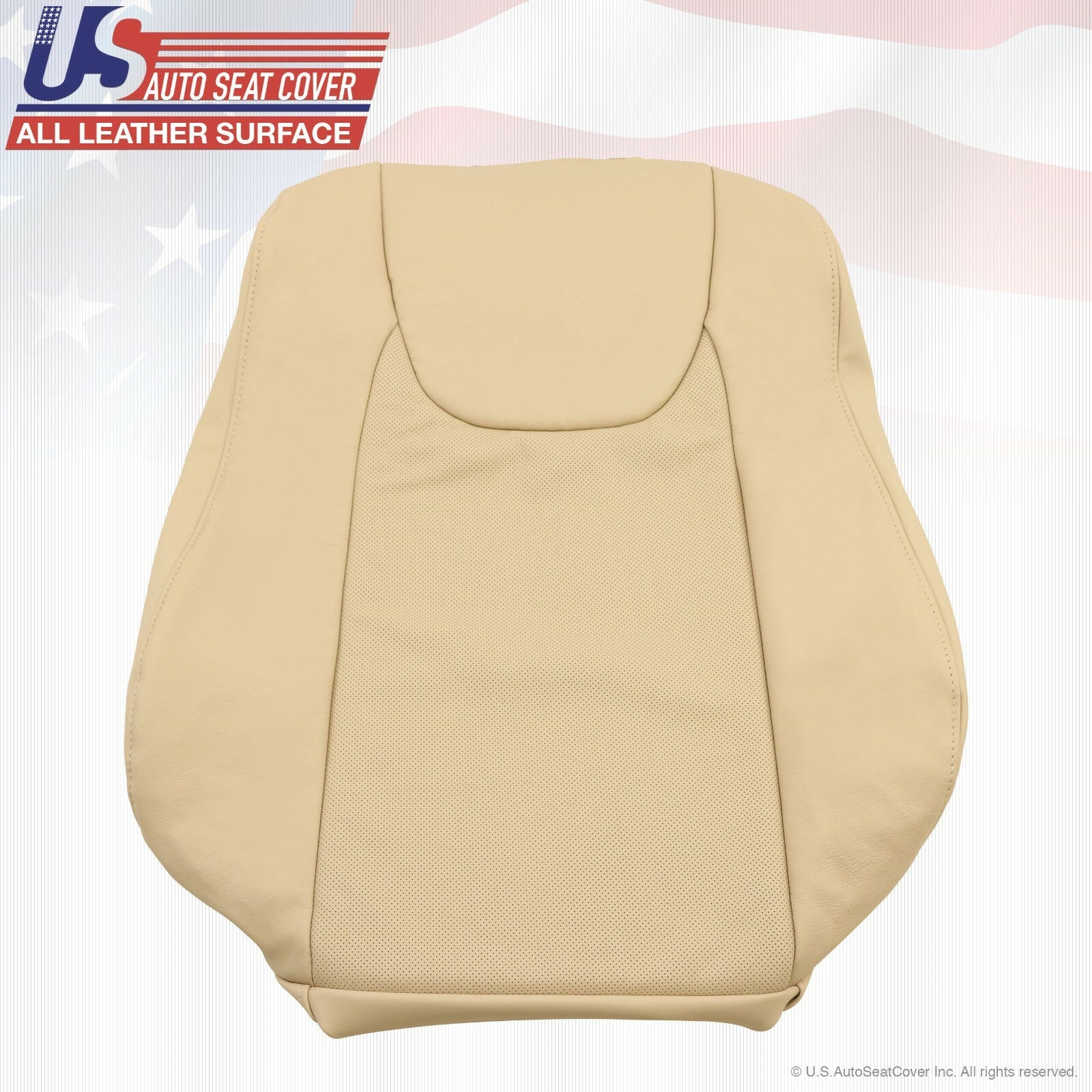 Driver & Passenger Front Set Leather Covers Tan 2010 to 2015 Fits Lexus RX350