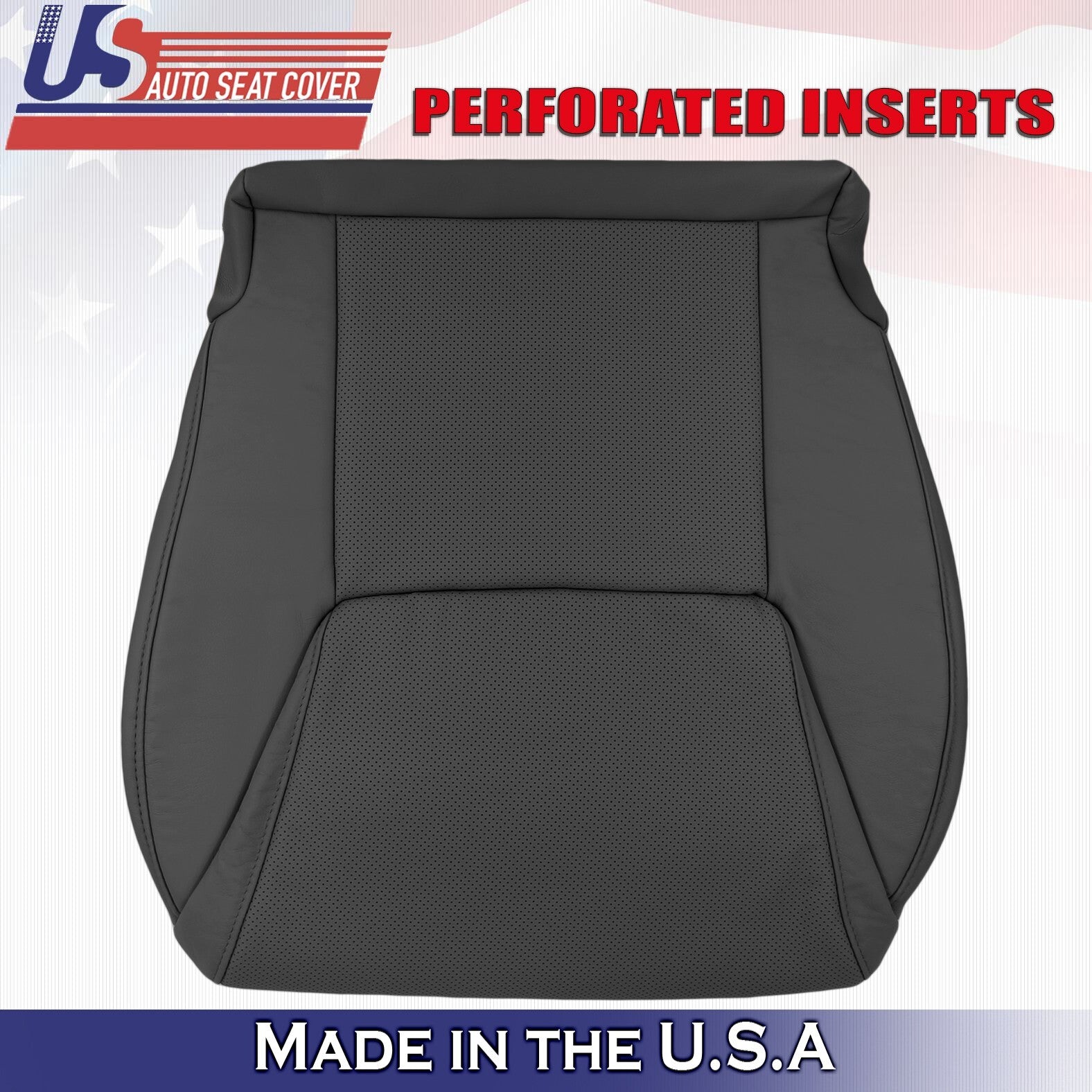 2012 to 2015 For Lexus LX570 Driver &Passenger Bottom Leather w/perf Covers BLK