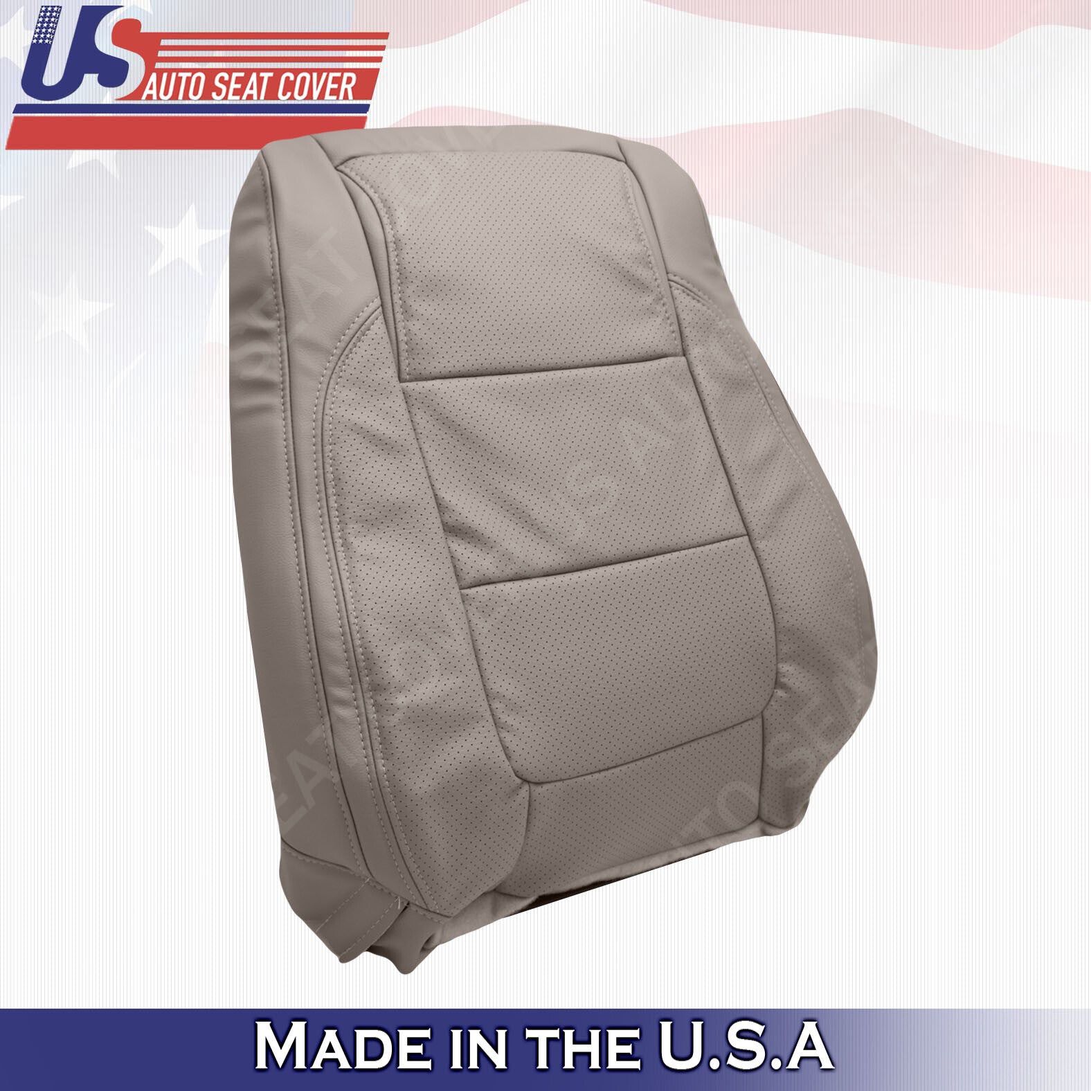 2011 To 2015 Ford Explorer Front Tops & Bottoms leather seat covers stone gray