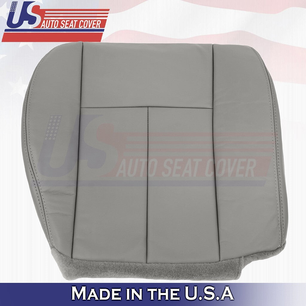 2005 to 2009 FITS GMC Envoy Driver & Passenger Bottoms Leather Cover Light Gray