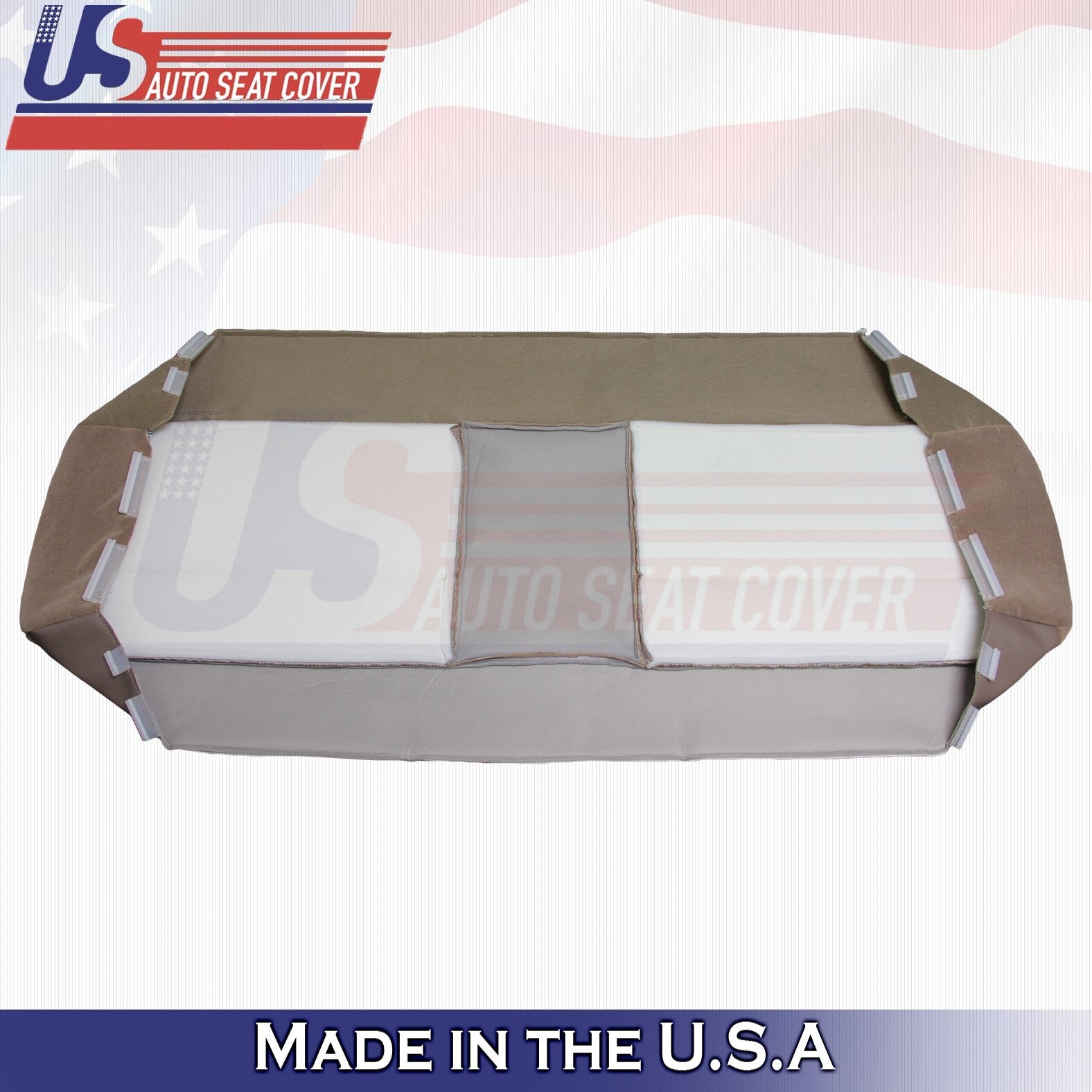 1994 1995 1996 1997 FITS Ford F150 Rear Bench Bottom & Top Cloth Cover Mocha Tan