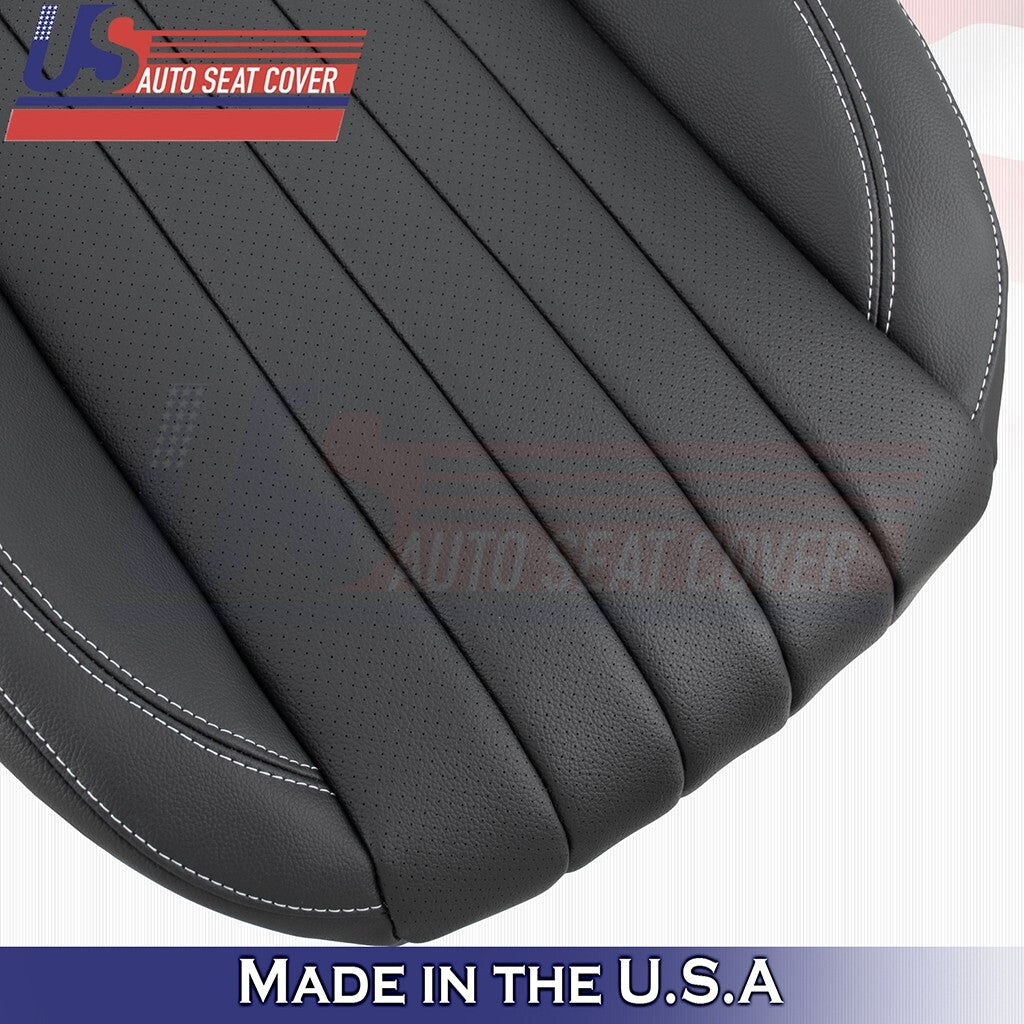 2017 to 2020 For Mercedes Benz Front Bottoms x2 Synthetic Leather Cover BLK