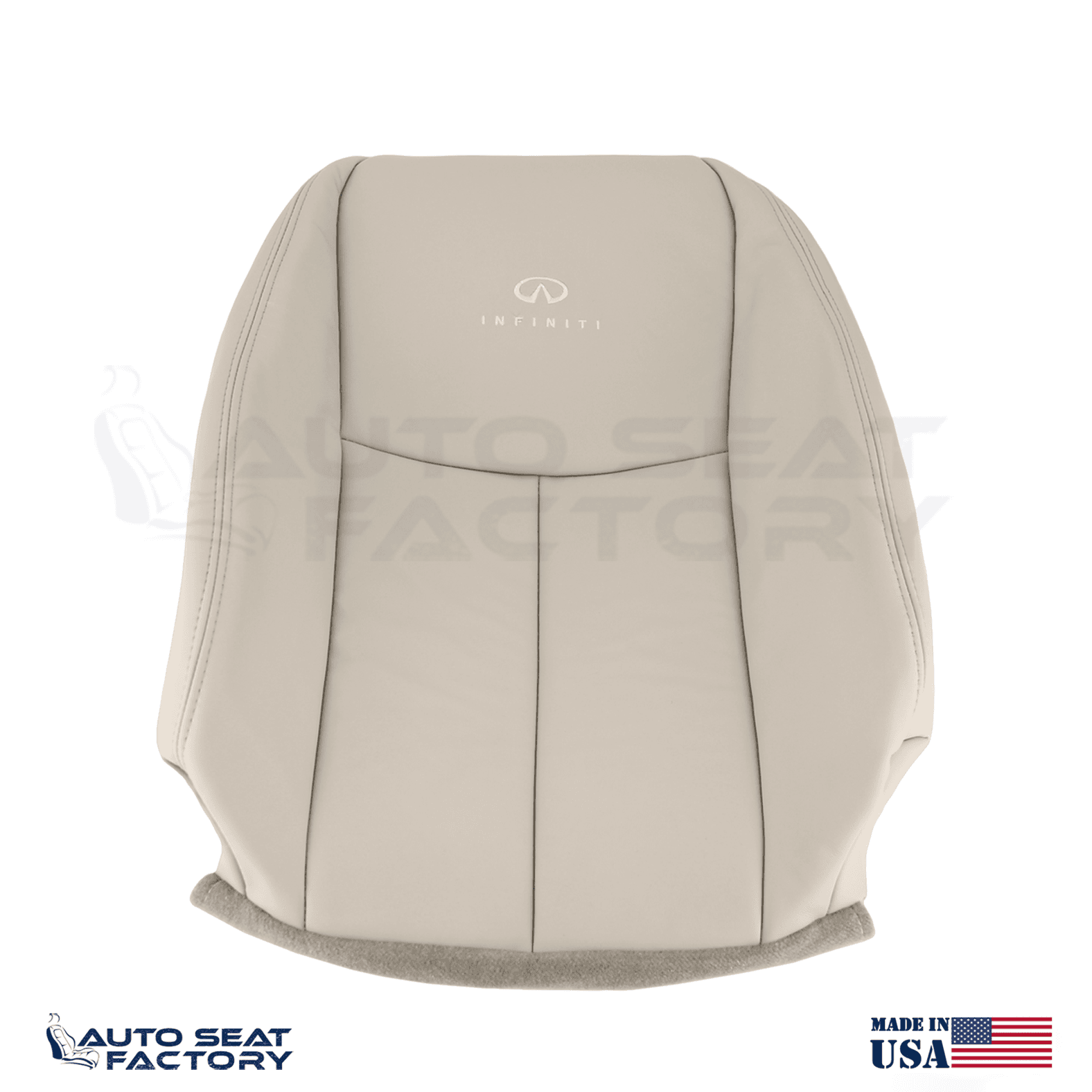 2014 -2020 Fits Infiniti Q50 LEFT & RIGHT Top Wheat Vinyl SOLID Seat Covers 2PCS