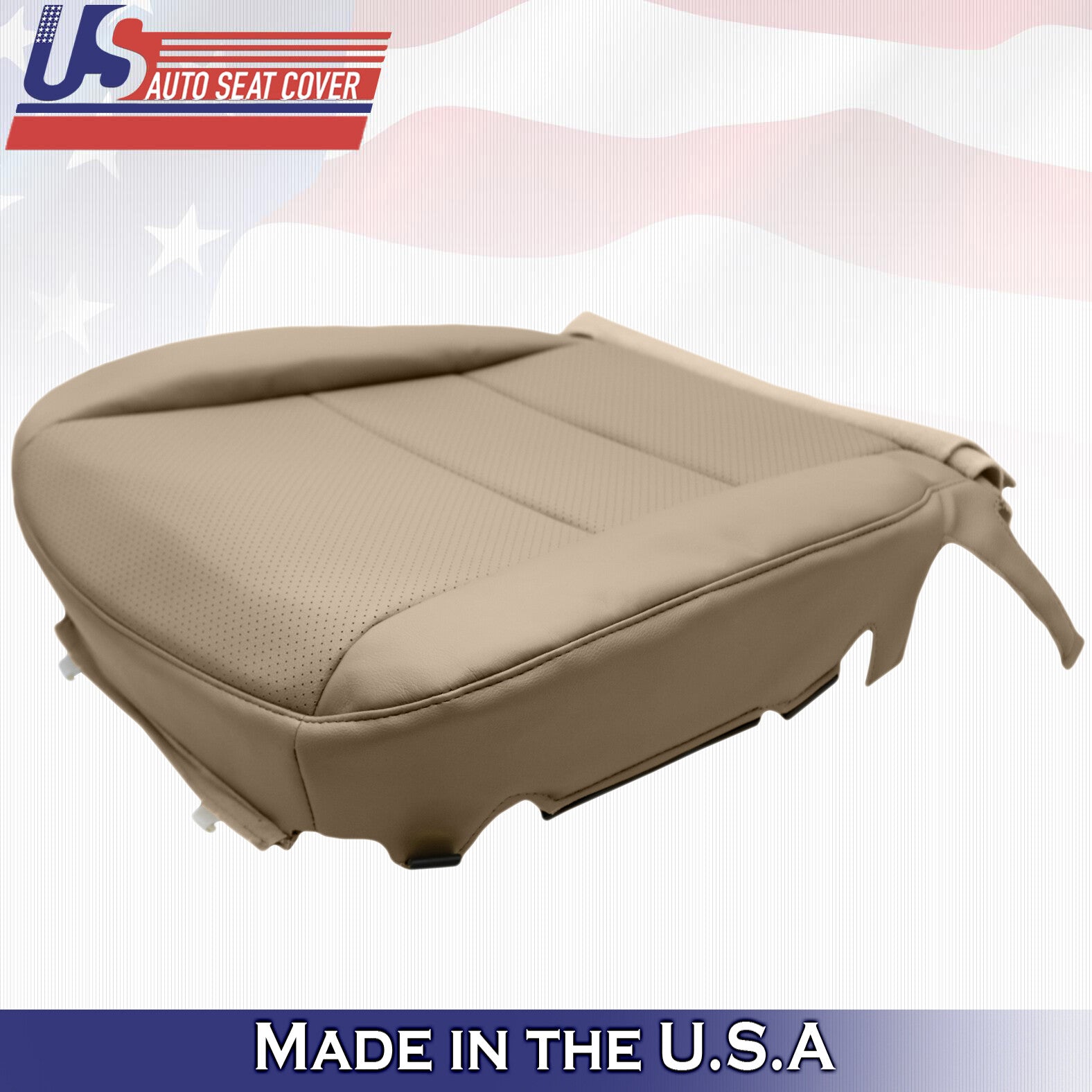 Fits 2005 2006 2007 2008 Acura RL Front Top & Bottom Leather Seat Cover Tan