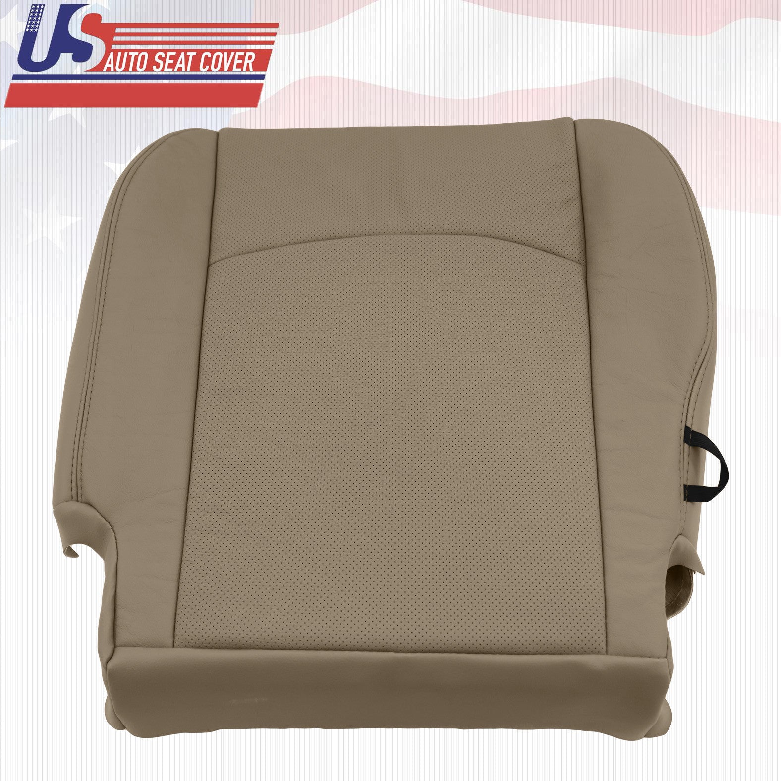 2009-2012 FITS DODGE RAM 3500 LARAMIE DRIVER BOTTOM LEATHER PERF SEAT COVER TAN