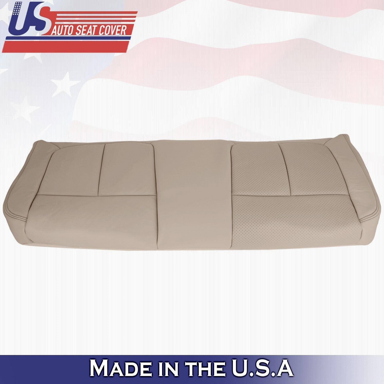 2011 to 2016 For Ford F350 2nd Row Driver & Passenger Bottom Leather Covers Tan