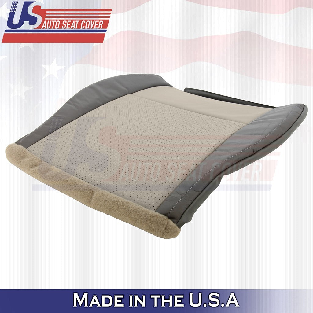 2008 to 2010 For Jeep Grand Cherokee Driver Bottom Leather Seat Cover 2 Tone Tan