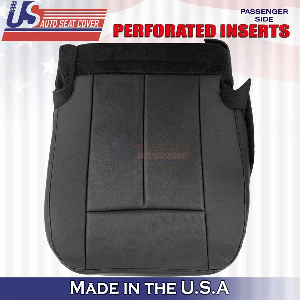 2015 to 2017 Fits Ford Expedition Front Set Bottoms w/ Perf Leather Cover Black