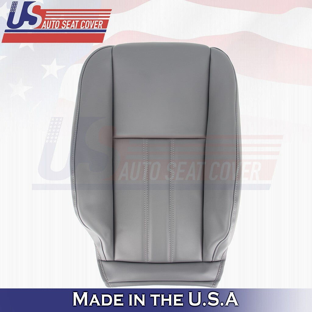 2008 to 2016 Fits Chrysler Town & Country Driver Top Leather Cover DARK Gray
