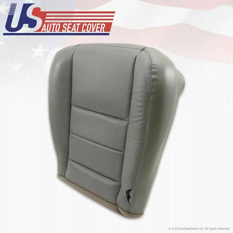 02 -07 Ford F250 F350 Lariat PASSENGER Bottom Leather Seat Cover Gray Perforated