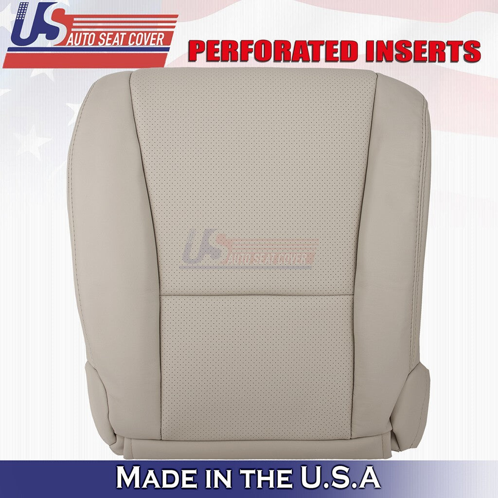 2007 to 2012 For Lexus LS460 Driver Bottom-Top Perf Leather Cover Cashmere Tan
