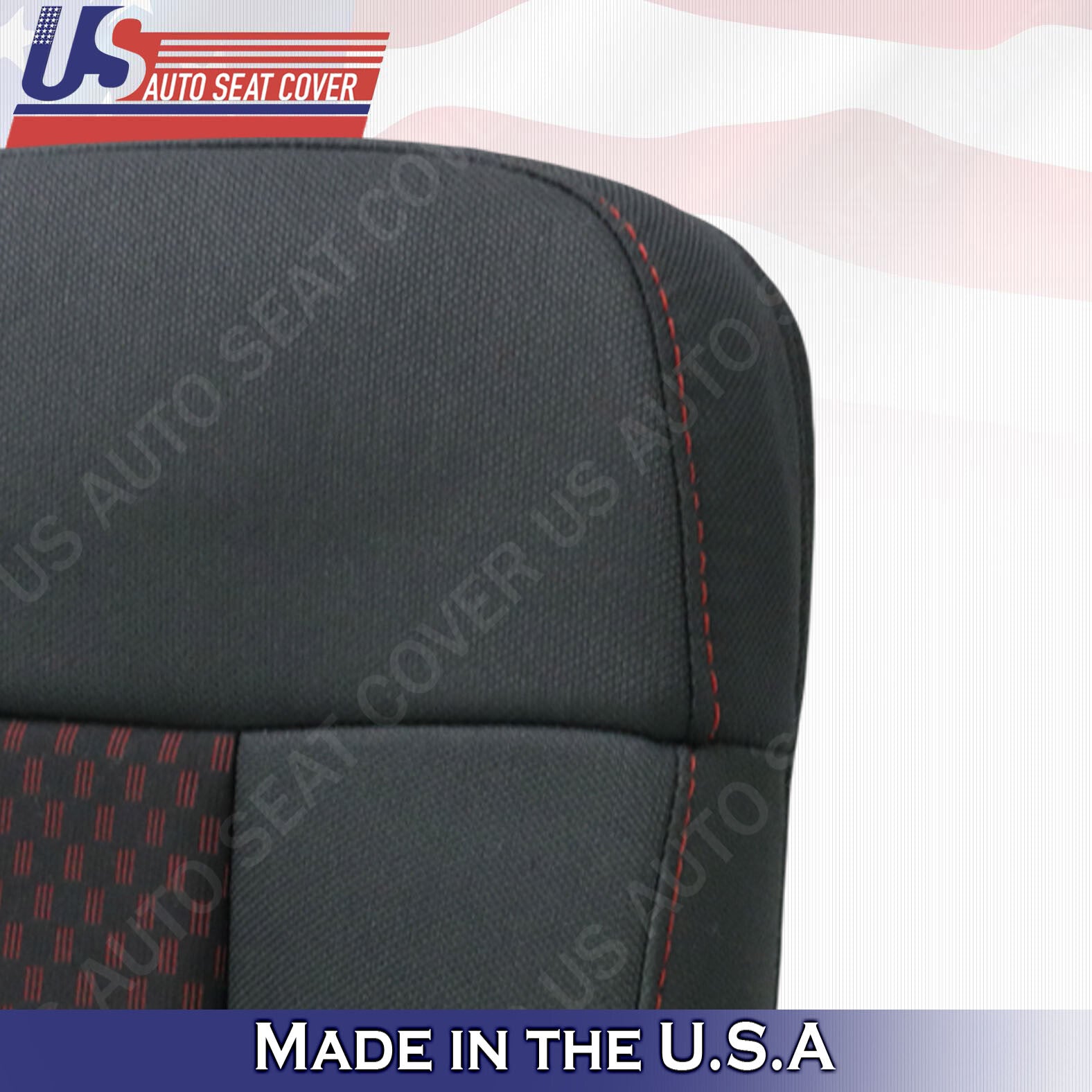 2007 2008 Ford F150 STX Sport PASSENGER Bottom Cloth Seat Cover 2tone Black Red