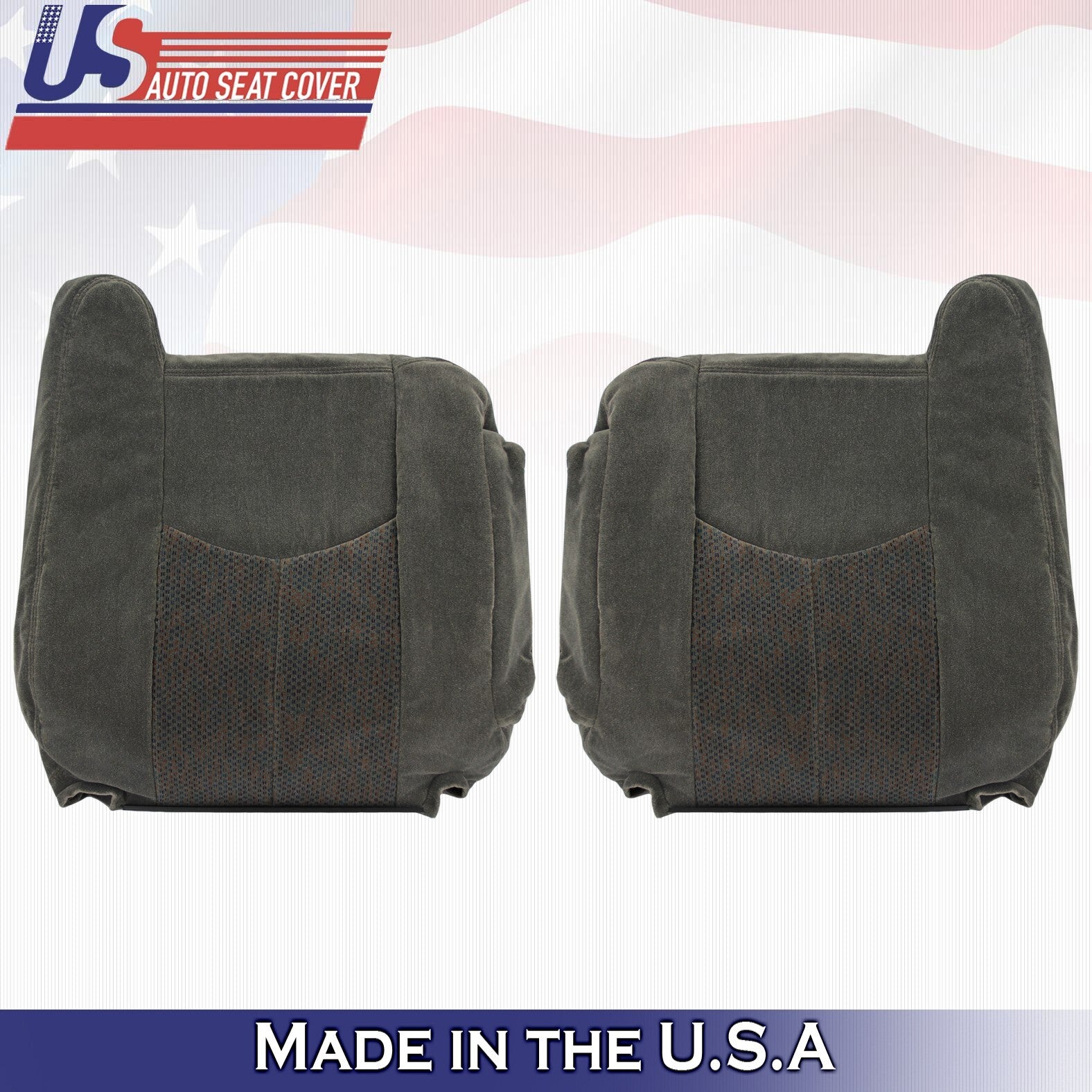 2003 For Chevy Silverado 1500 2500 3500 Driver & Passenger Top Cloth Covers Gray