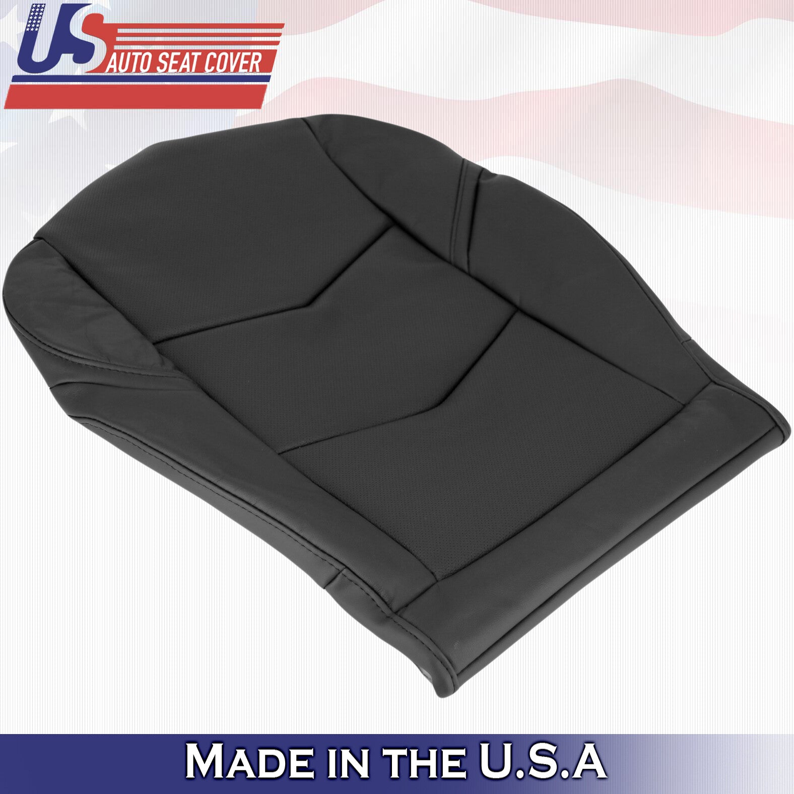 2015 to 2020 For Cadillac Escalade Driver Passenger Bottom Leather Covers Black
