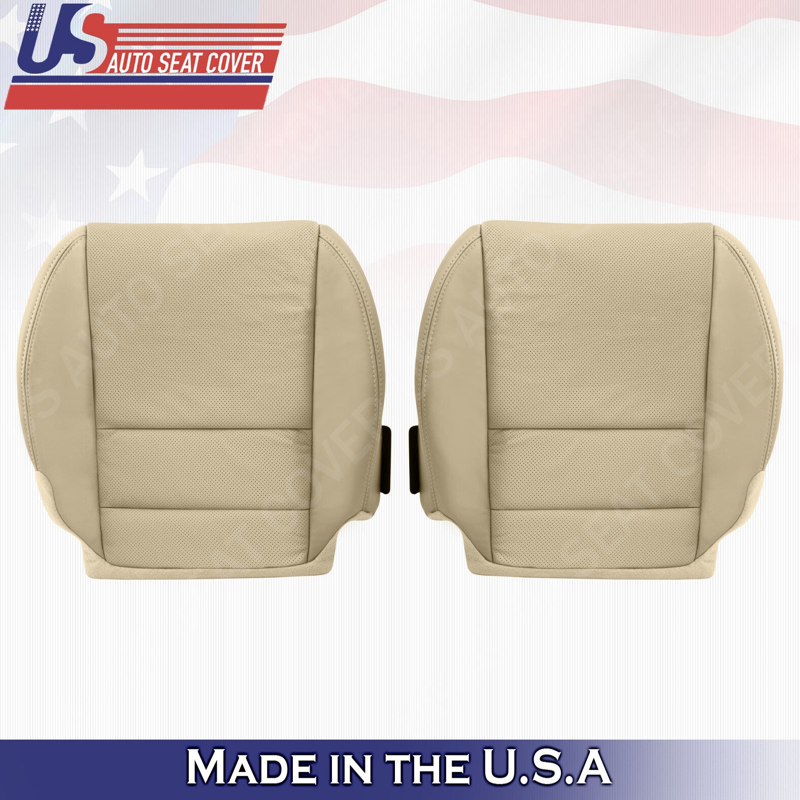 Driver Passenger Bottom Perforated Leather Cover Tan For Acura MDX 2007 to 2012