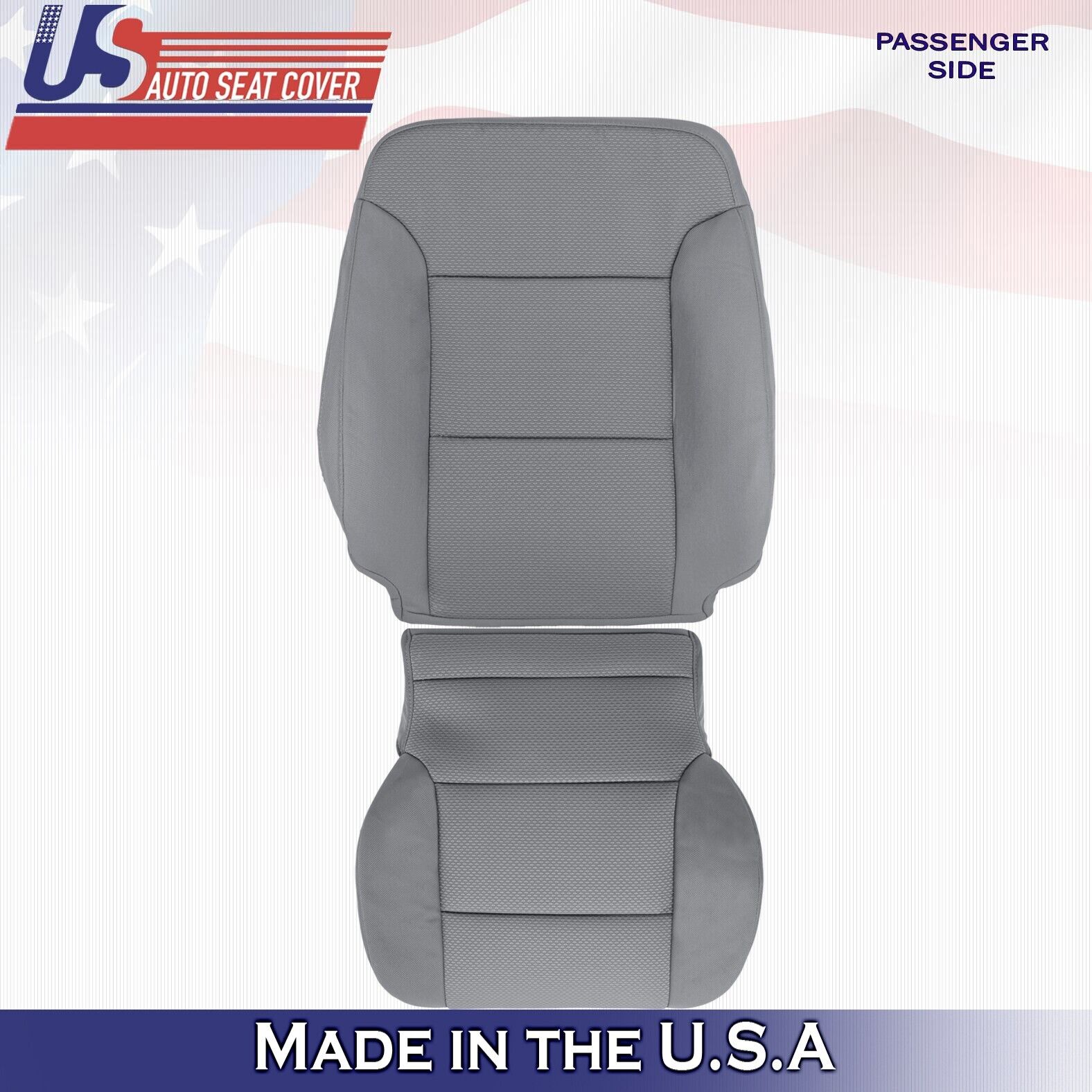 2015 2016 For Chevy Silverado 2500 3500 Passenger Top & Bottom Cloth Covers Gray