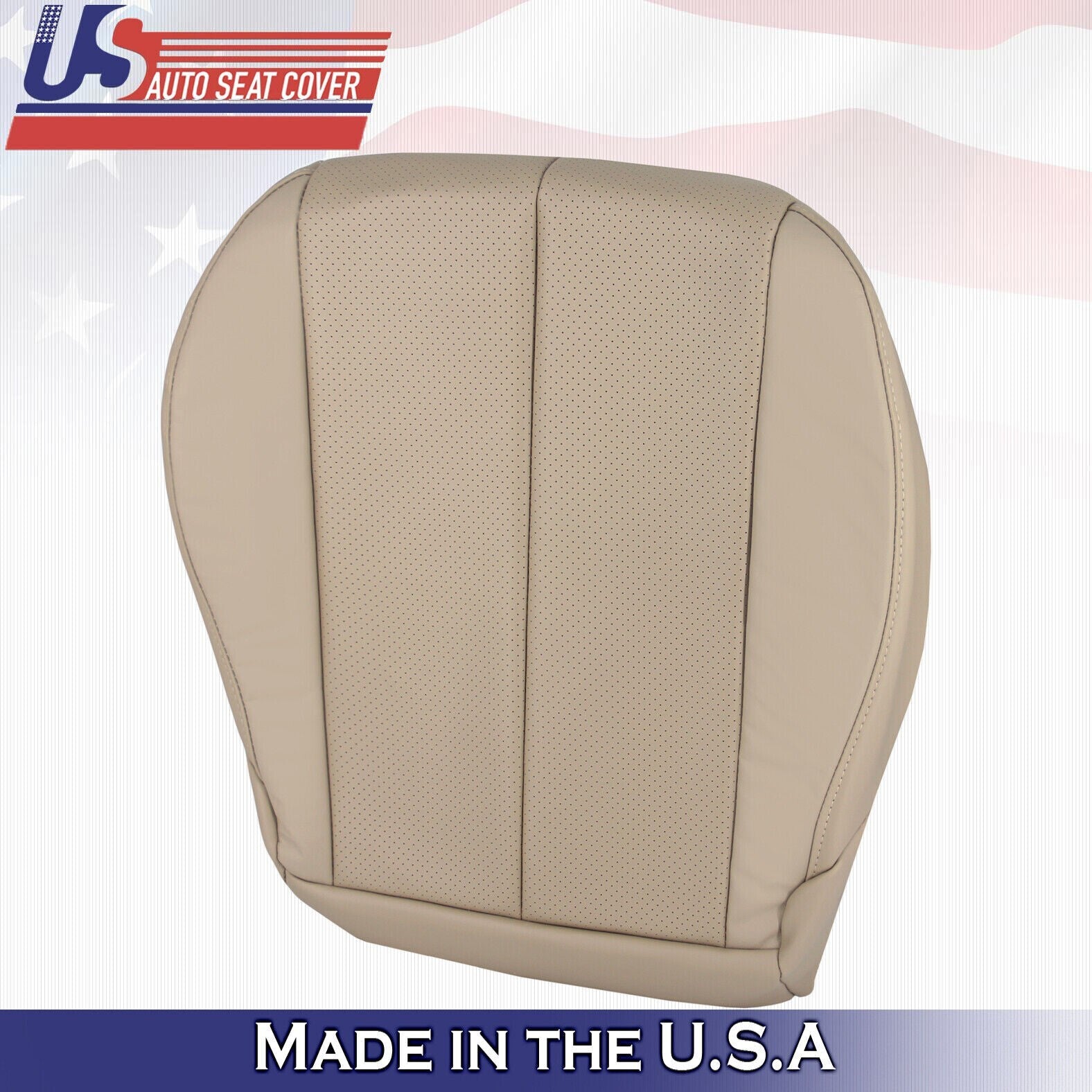 1999-2003 FOR Toyota Camry Solara Driver Bottom-Top perforated Leather Cover Tan