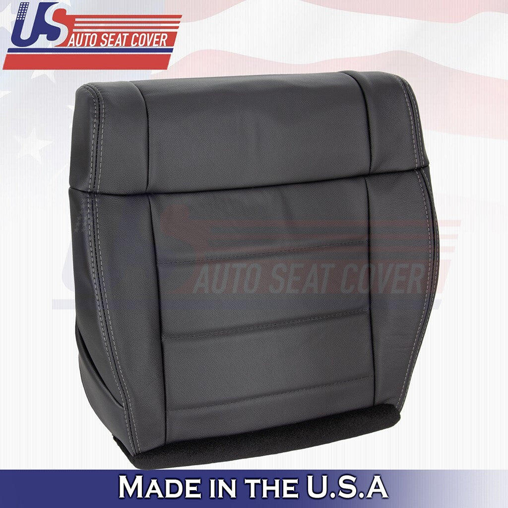 2008 to 2012 Fits Jeep Wrangler Driver& Passenger Bottoms Leather Cover Black