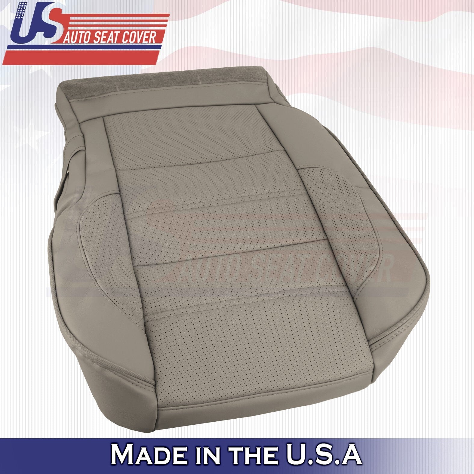 2015 For GMC Sierra Denali Rear Passenger Top & Bottom Leather Seat Covers Tan