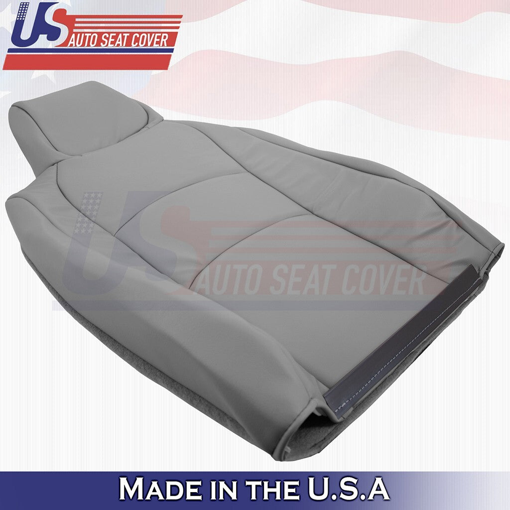 2009 to 2014 Fits Ford E150 Front Set Bottoms-Tops-Armrests Vinyl Cover Gray