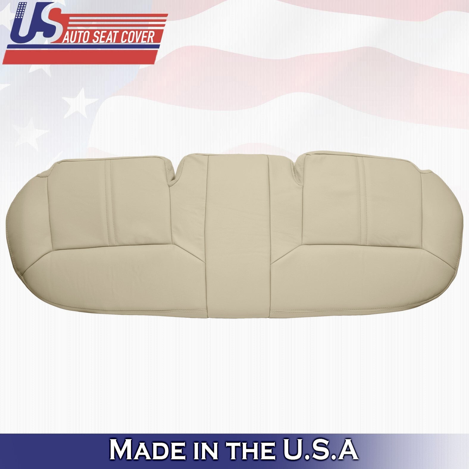 2003 to 2011 For Lincoln Town Car Rear Bench Bottom Leather Cover Lt Camel Tan