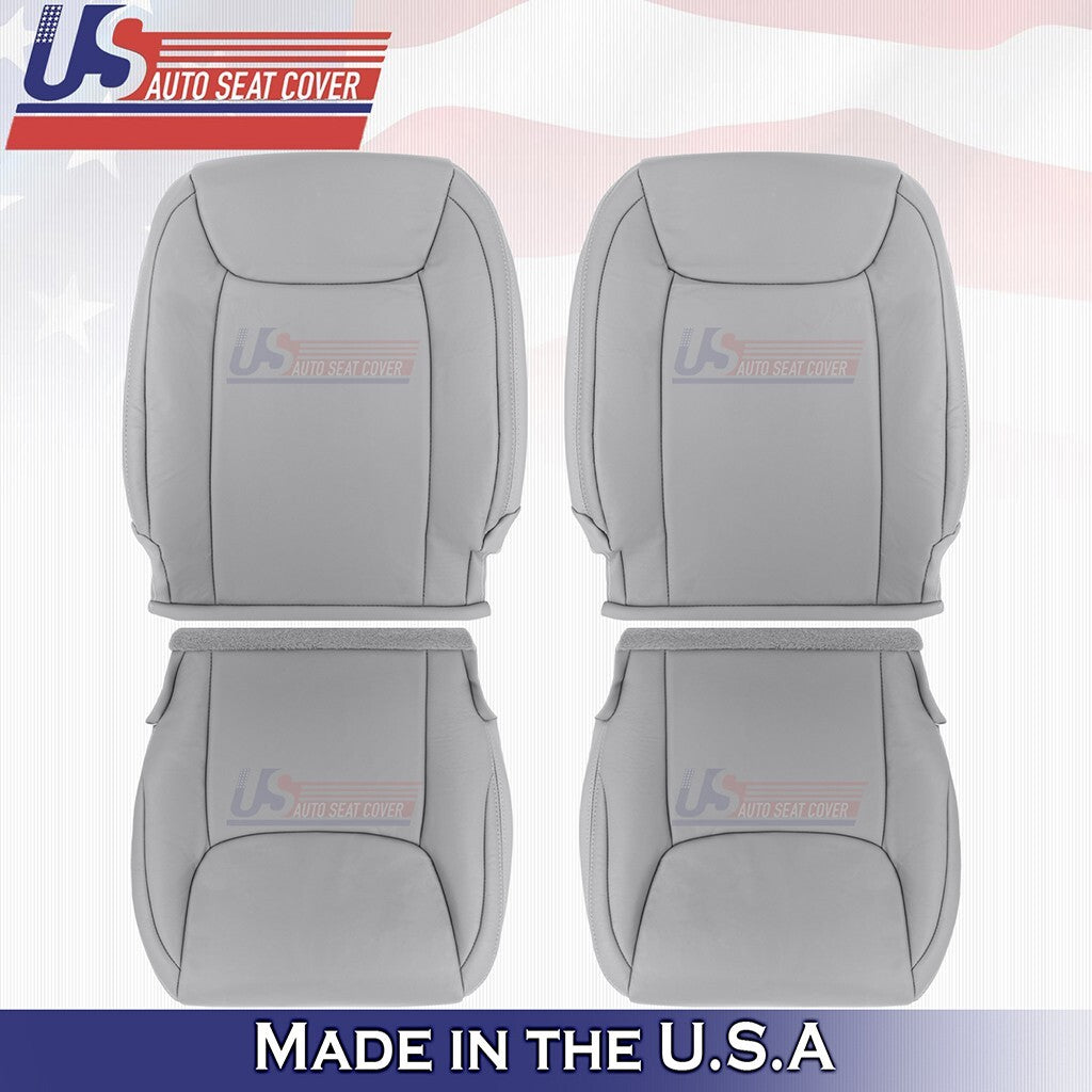 2004-2010 FOR Toyota Sienna Driver Passenger Top Bottom Leather Seat Cover Gray
