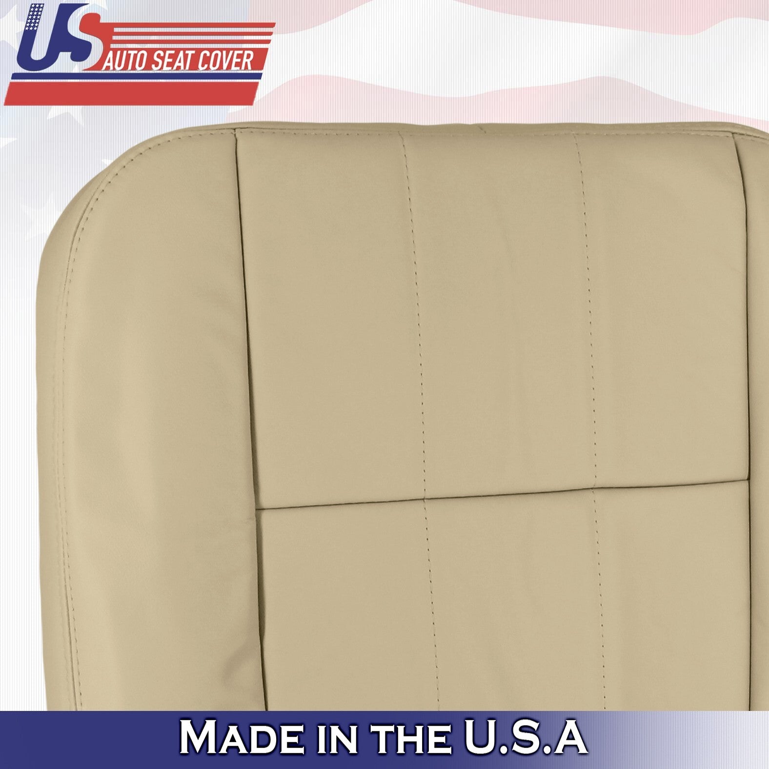 2007 2008 For Mercury Grand Marquis Driver Top & Bottom Leather Seat Covers Tan