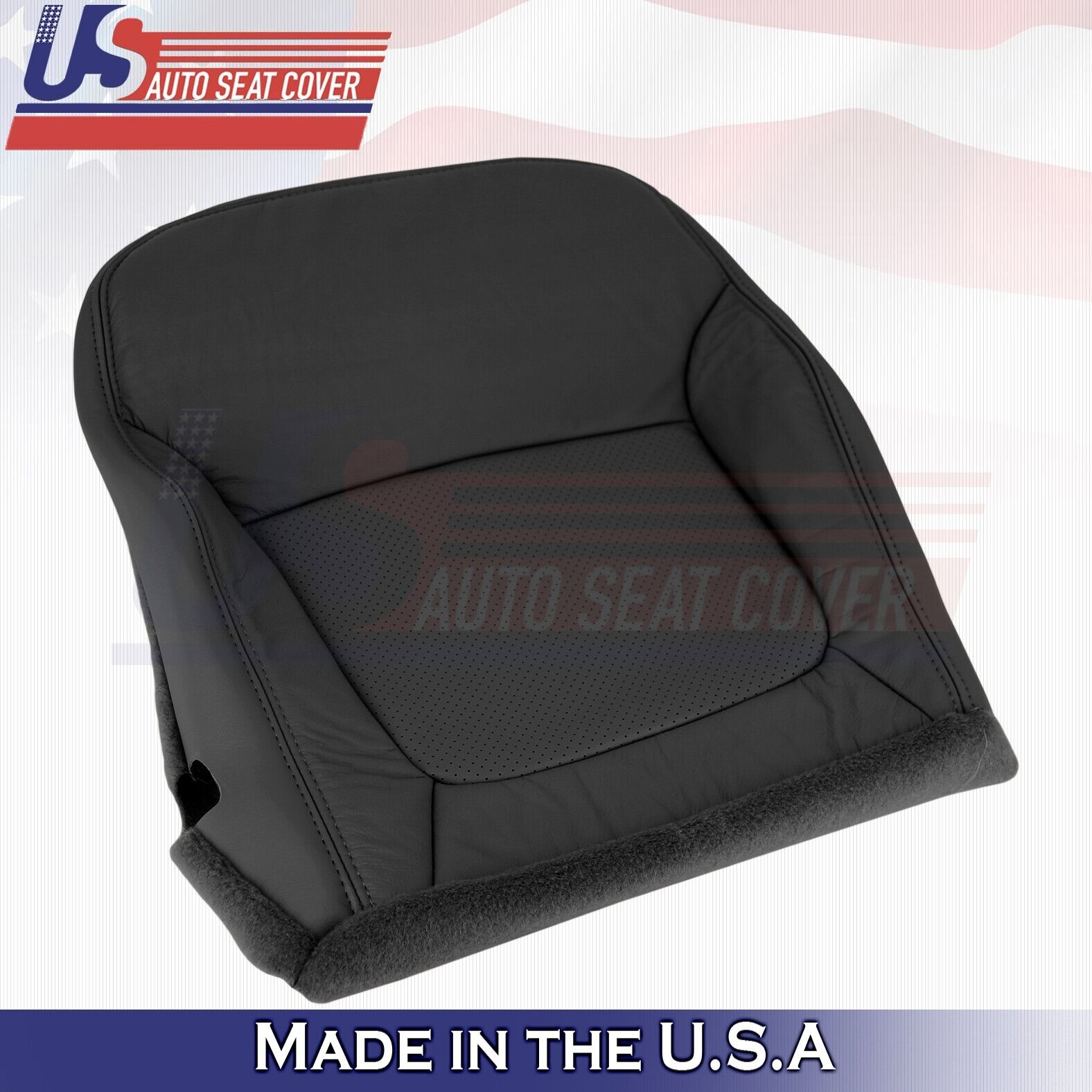 2002 2003 Fits Acura TL Type S Front Driver Bottom Leather Seat Cover Black