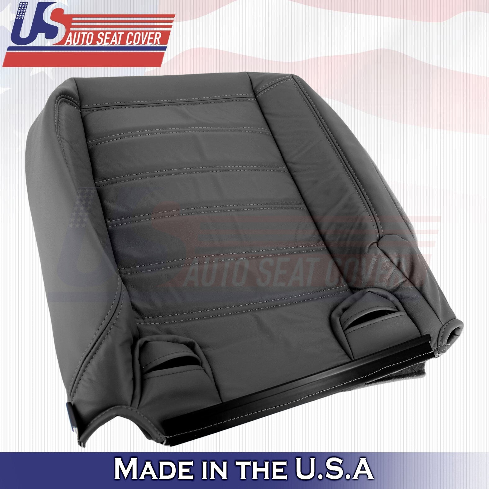 2003 to 2007 FOR Hummer H2 REAR Passenger Bottom & Top Leather Cover Black